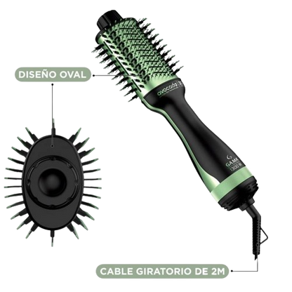 Cepillo secador de cabello Gama Avocado Power 1300W, secador de pelo con aceite de aguacate y 3 temperaturas.
