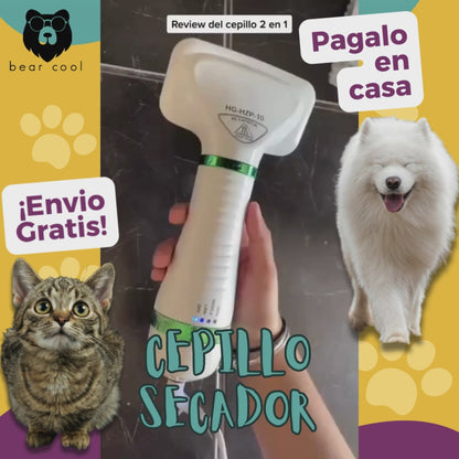 FasPet | Cepillo - Secador para mascotas 2-EN-1 🛁🚿🐾🏡🐱🐶